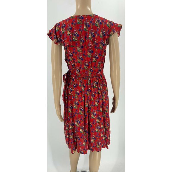 Anthropologie Maeve Rosalia Floral Wrap Dress 8 - Picture 7 of 10